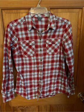 Eddie Bauer Red and Blue Plaid Shirt